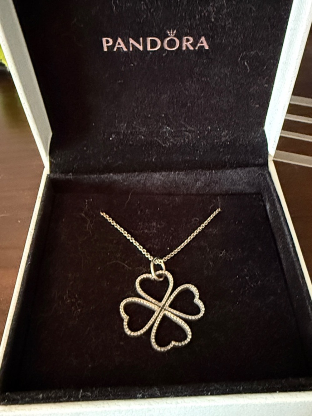 Pandora Silver Clover Pendant Necklace - Silver